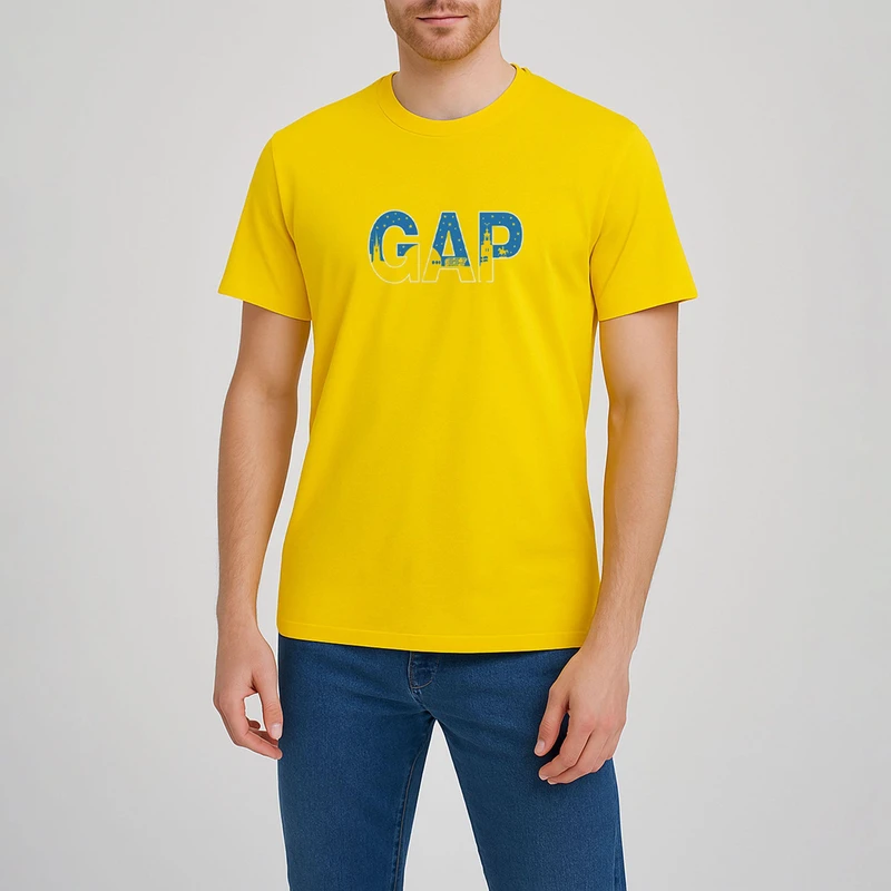 تی‌شرت آستین کوتاه مردانه مدل لوگو برند کد 0954