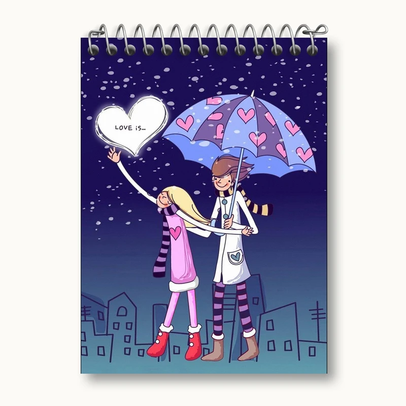 دفتر یادداشت 50 برگ خندالو مدل عاشقانه کد 27125