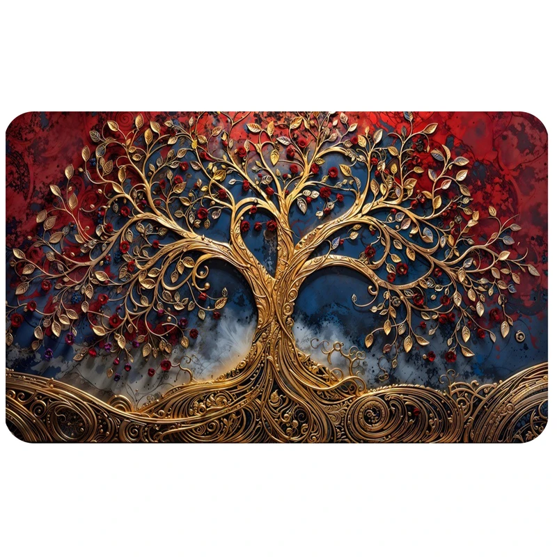 پادری مدل سه لایه رویه مخمل طرح گل کد M.509 سایز 75x45 سانتی متر مناسب برای فضای داخلی