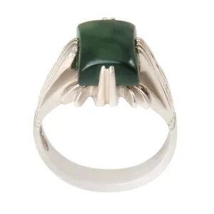 انگشتر نقره مردانه بازرگانی میلادی مدل سنگ عقیق رکاب دست ساز کد AM_1971