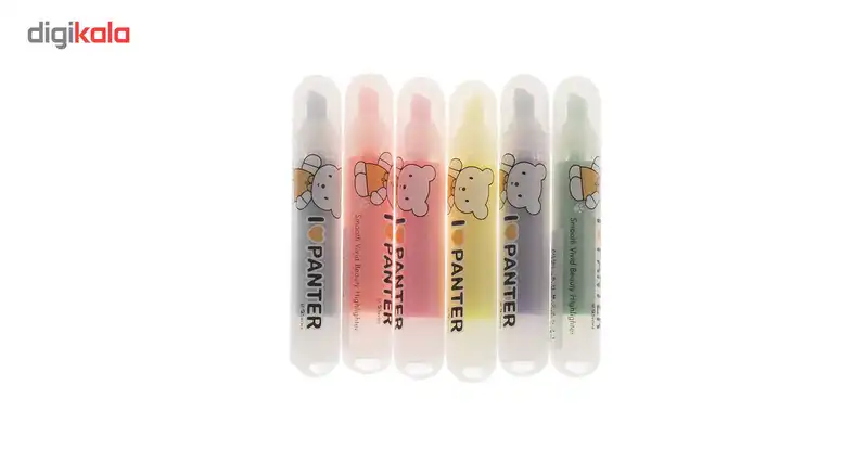 ماژیک علامت گذار 6 رنگ پنتر مدل I love panter