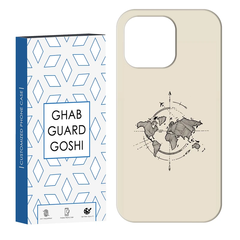 کاور قاب گارد گوشی طرح نقشه کد Dimo-175 مناسب برای گوشی موبایل اپل IPHONE 14 PRO   