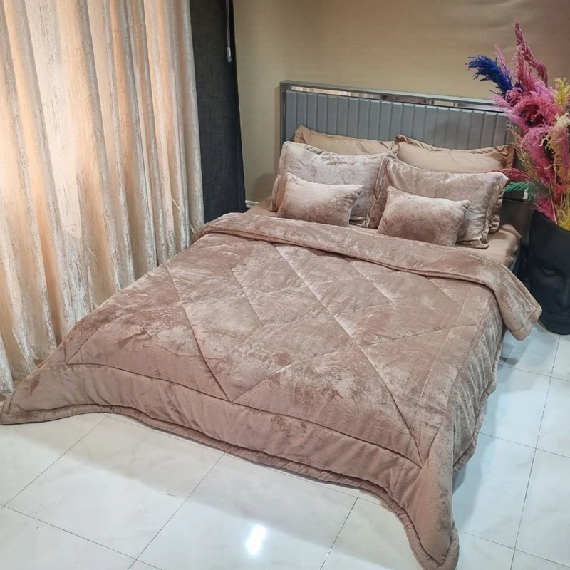 سرویس روتختی مدل مخمل تدی 2 نفره 8 تکه