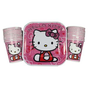 نقد و بررسی پیش دستی و لیوان یکبار مصرف مدل Hello Kitty مجموعه 20 عددی توسط خریداران