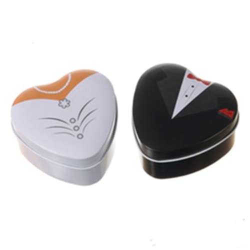 جعبه هدیه فلزی مدل عروس و داماد بسته 2 عددی