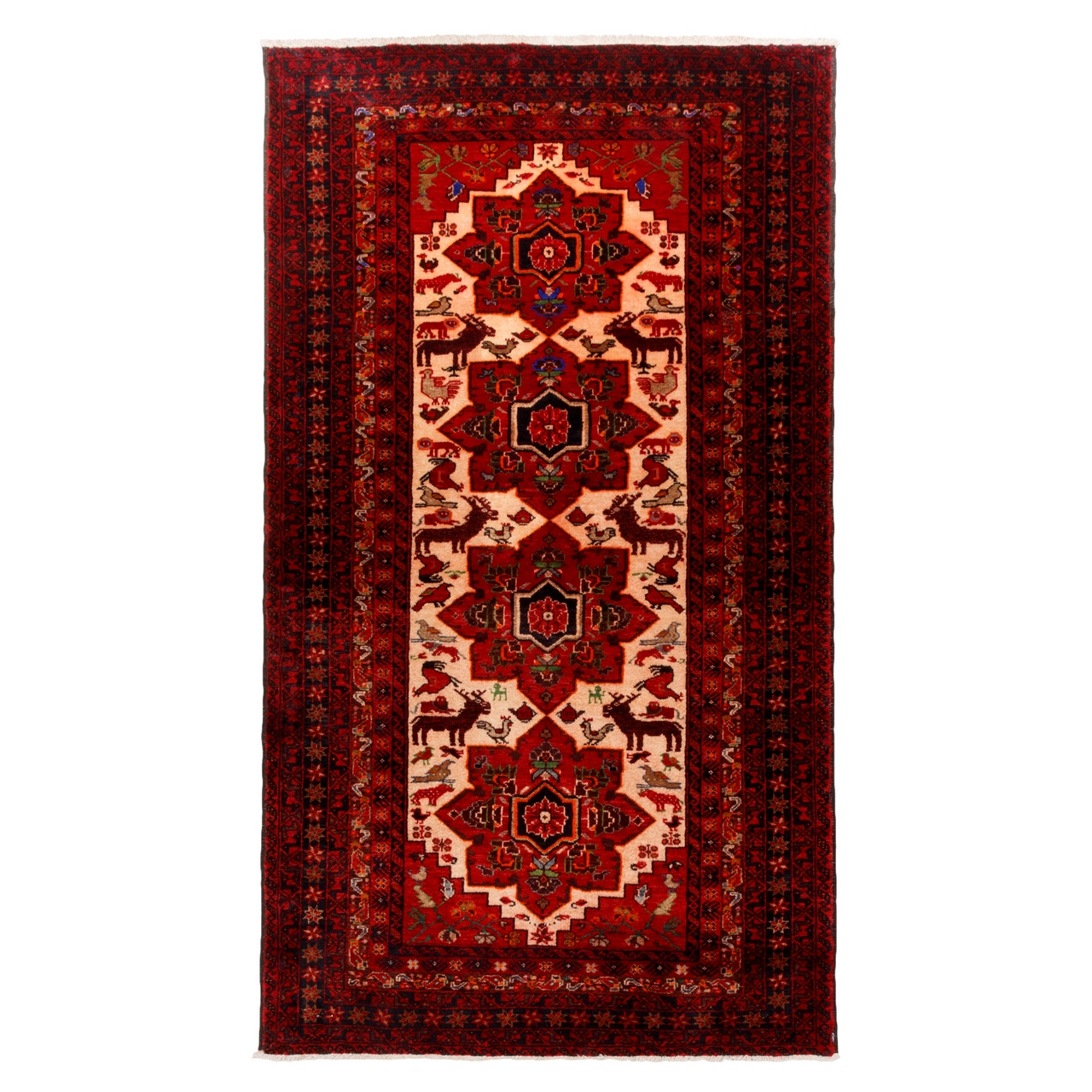 فرش قدیمی دستباف ذرع و نیم سی پرشیا کد 179292