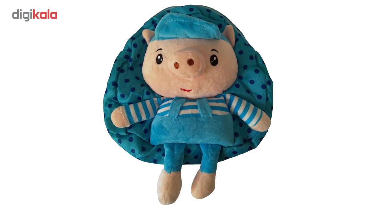کیف عروسکی مهد کودک مدل خوک آبی