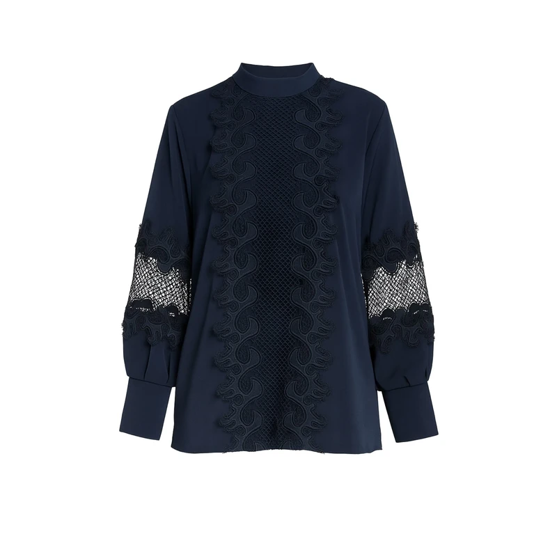 بلوز آستین بلند یقه ایستاده زنانه مدل سارگل