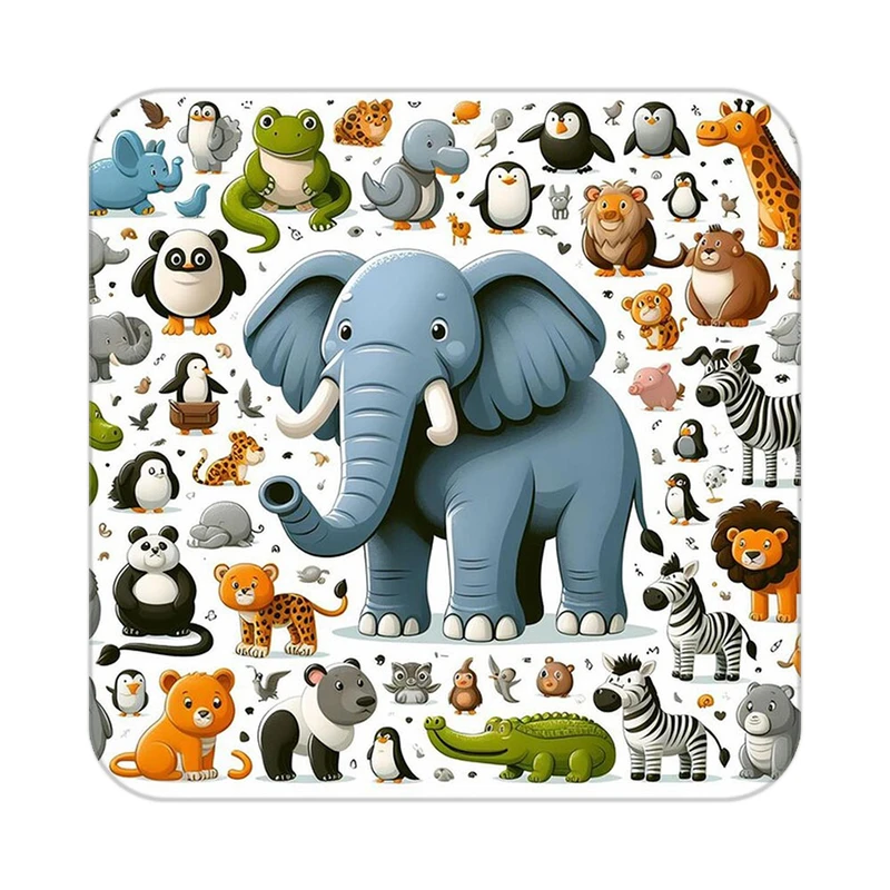 زیر لیوانی کاکتی طرح حیوانات کارتونی مدل mp27629