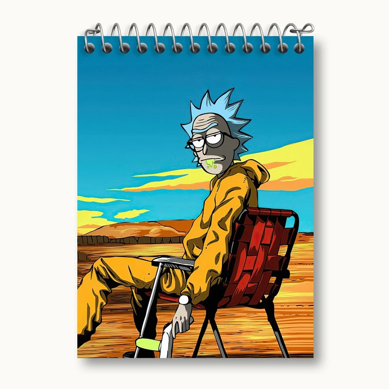 دفتر یادداشت 50 برگ خندالو مدل انیمیشن ریک و مورتی Rick and Mort کد 26383