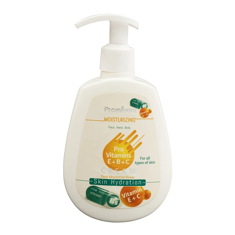 کرم مرطوب کننده صورت و بدن پرامیننت مدل مولتی ویتامین مناسب برای انواع پوست حجم 300 میلی لیتر