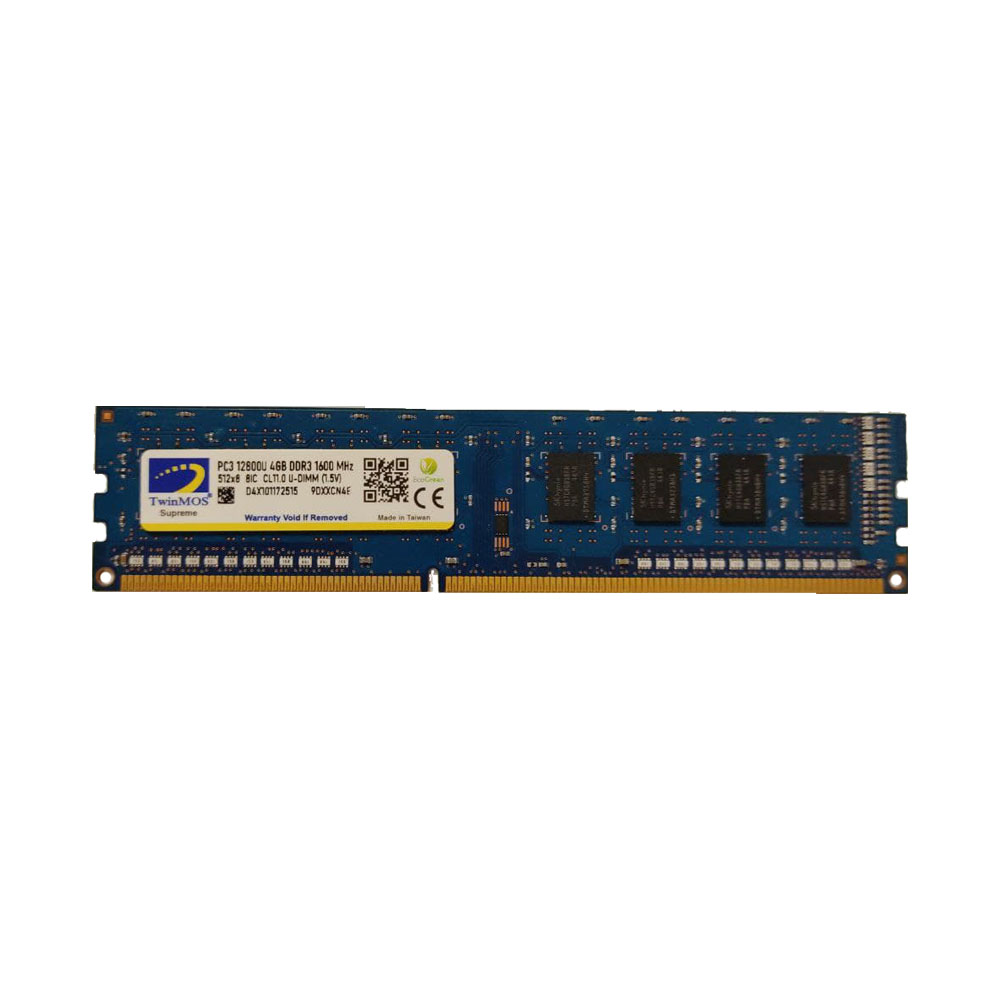 رم دسکتاپ DDR3 تک کاناله 1600 مگاهرتز CL11 تواینموس مدل 9DXXCN4E ظرفیت 4 گیگابایت