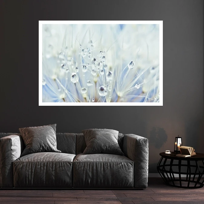 تابلو بکلیت طرح قاصدک و قطره شبنم مدل قاب شاسی W-s8540