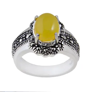 انگشتر نقره زنانه  بازرگانی میلادی مدل شرف الشمس کد AW_251