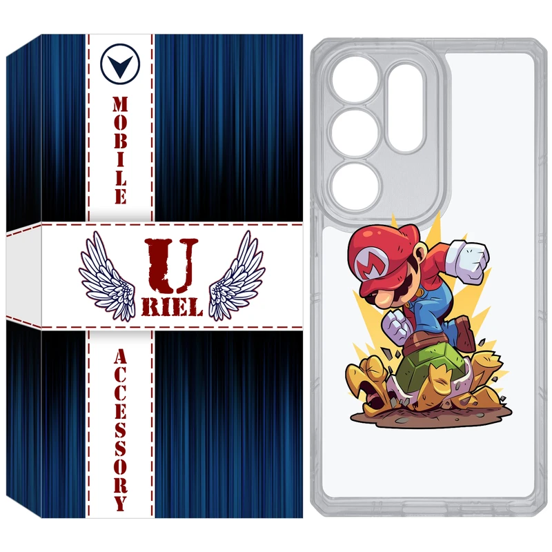 کاور یوریل مدل Clear کد 64 طرح ماریو مناسب برای گوشی موبایل سامسونگ Galaxy S25 Ultra