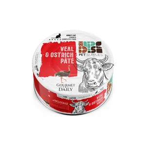 کنسرو غذای گربه بالغ دی پی اس مدل نچرال طعم گوشت گاو و شترمرغ وزن ۲۰۰ گرم