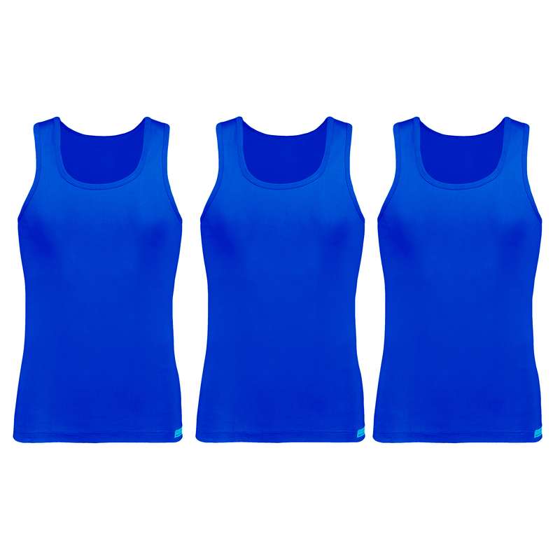 زیرپوش رکابی مردانه برهان تن پوش مدل 14-01 رنگ آبی بسته 3 عددی