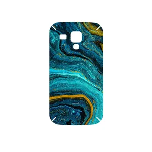 MAHOOT Turquoise marblewith golden streaks Cover Sticker for Samsung Galaxy S Duos GT S7562