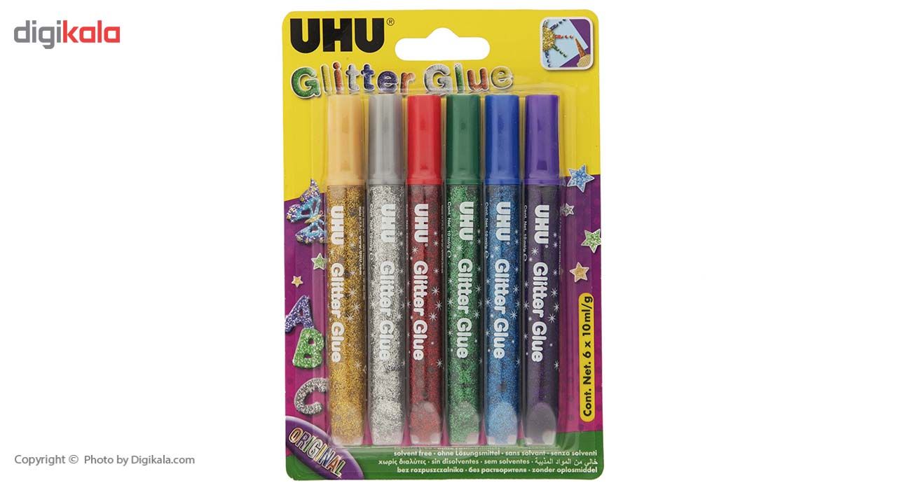 چسب اوهو مدل Glitter Glue بسته 6 عددی