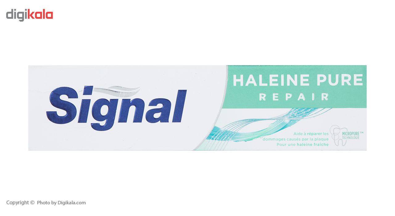 خمیر دندان سیگنال سری Repair مدل Haleine Pure حجم 75 میلی لیتر