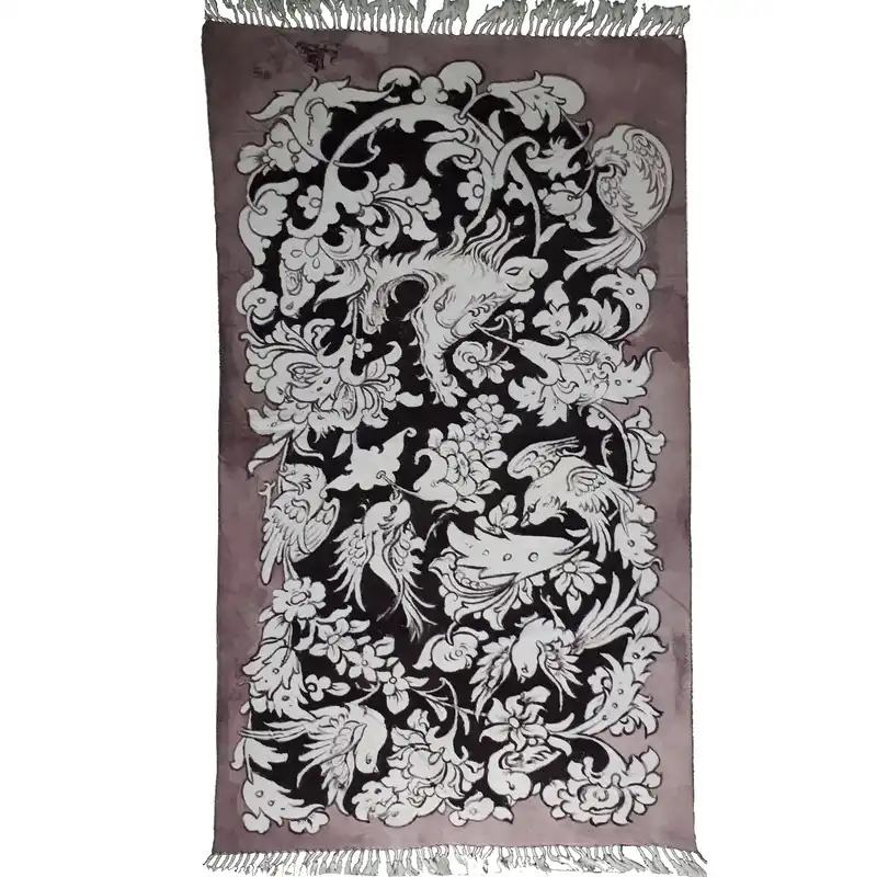 رومیزی چاپ دستی مدل گل