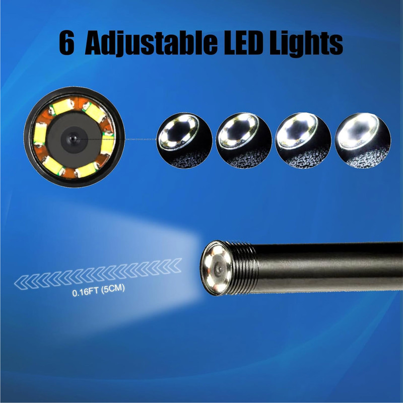 دوربین شلنگی مدل فنری منعطف 10M LED 5.5MM NEW