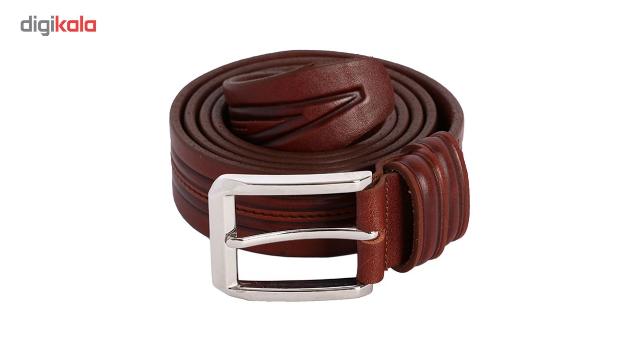 کمربند طرح دار رویال چرم کد M43-Brown -  - 3