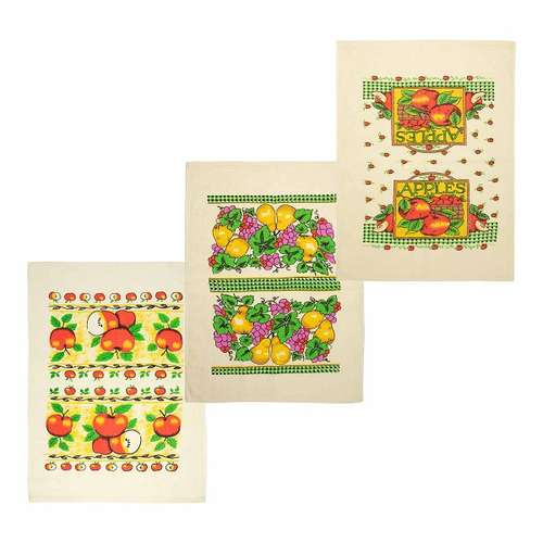 دستمال آشپزخانه مدل FRUIT مجموعه سه عددی