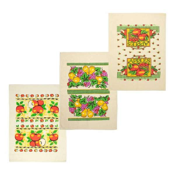 دستمال آشپزخانه مدل FRUIT مجموعه سه عددی