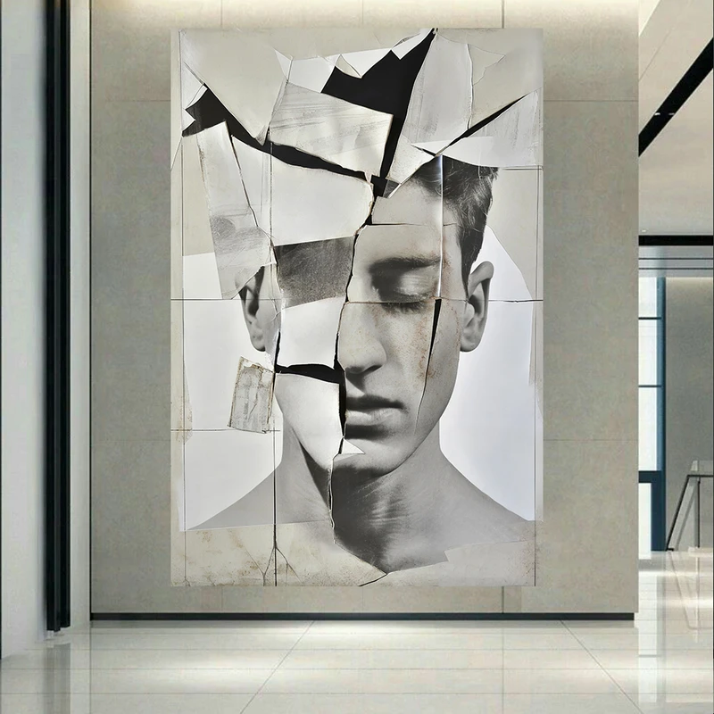 تابلو بوم طرح انتزاعی فروپاشی حافظه کد AR32294