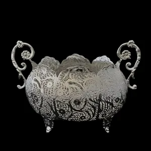 شکلات خوری ملیله کاری مدل شش ضلعی سه پایه کد 02