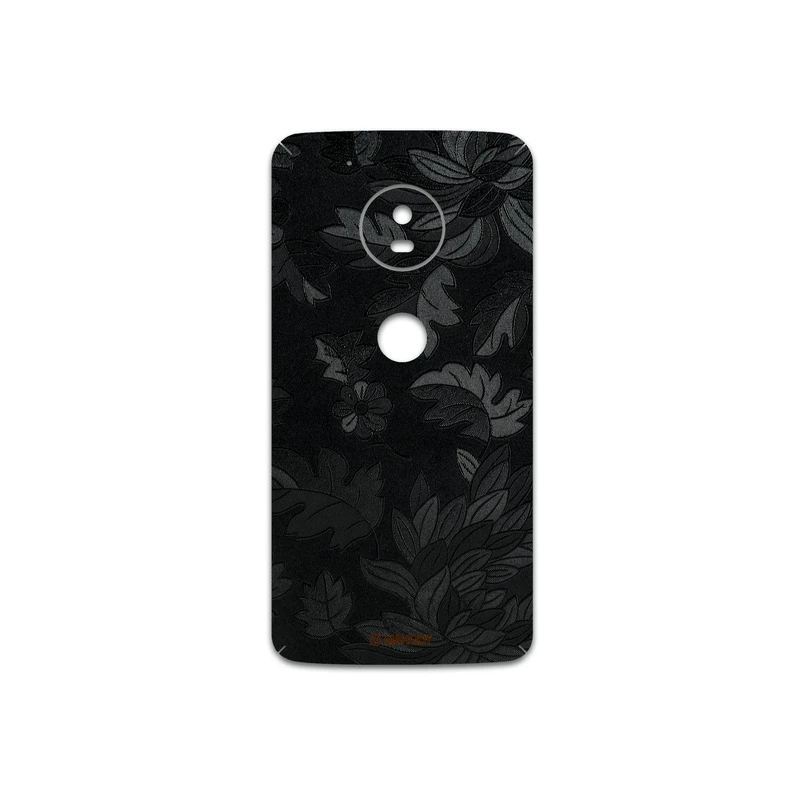 برچسب پوششی ماهوت مدل Black-Wildflower مناسب برای گوشی موبایل موتورولا Moto G5