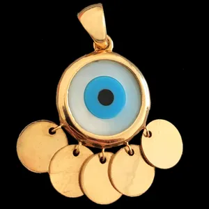 آویز گردنبند طلا 18 عیار زنانه مدل چشم زخم