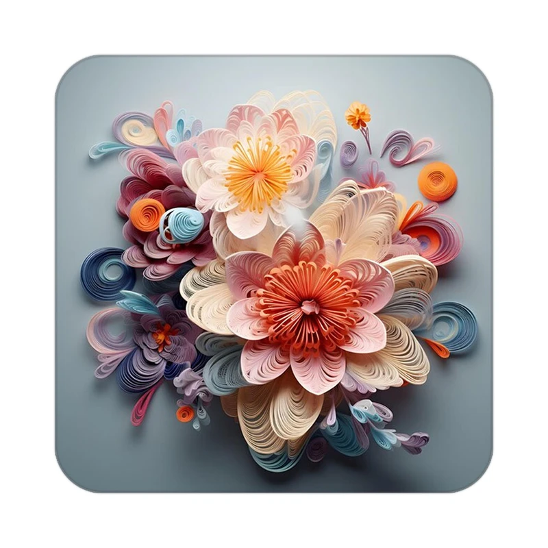 زیر لیوانی کاکتی طرح گل مدل mp19399