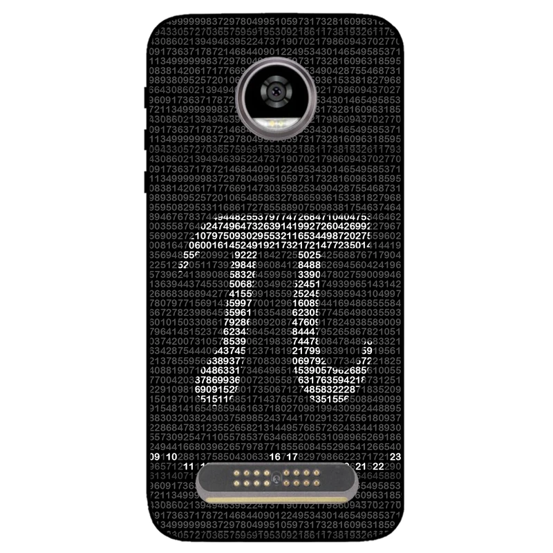 کاور مگافون طرح عدد پی مدل 7240 مناسب برای گوشی موبایل موتورولا Moto Z2 Play