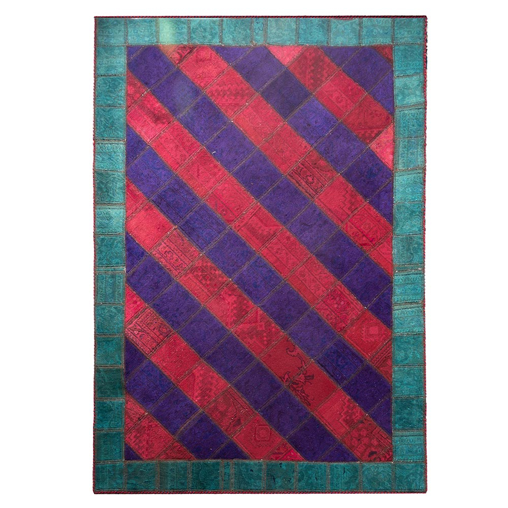 کلاژ فرش دستبافت سه و نیم متری مدل چهل تکه کد FT13