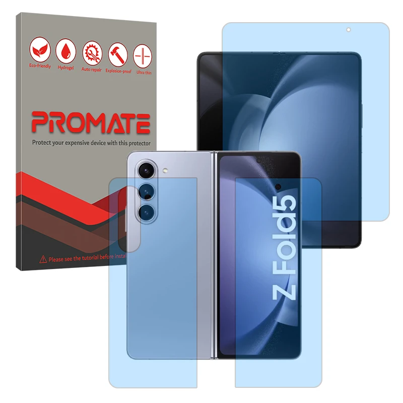 محافظ صفحه نمایش مات آنتی بلو پرومیت مدل Resistant مناسب برای گوشی موبایل سامسونگ Galaxy Z Fold 5 به همراه محافظ پشت گوشی