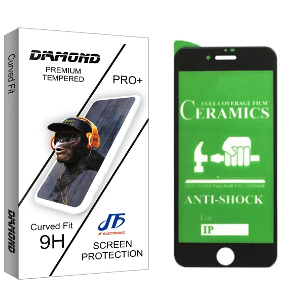 محافظ صفحه نمایش سرامیکی جی اف مدل Diamond glass مناسب برای گوشی موبایل اپل Iphone 7 Plus
