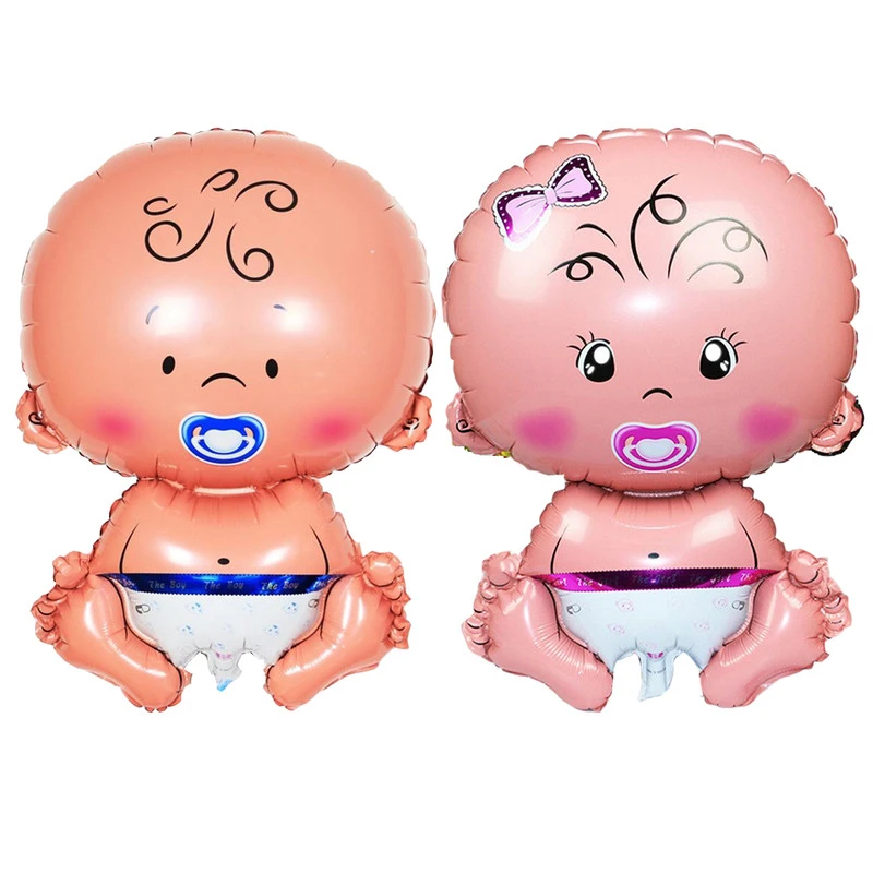 بادکنک فویلی سورتک طرح بیبی دختر و پسر پلاس کد ST0208 بسته 2 عددی