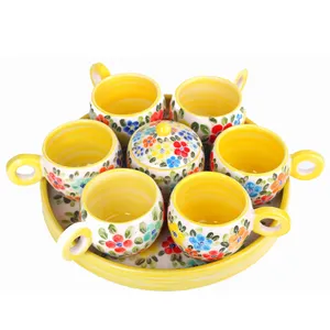 سرویس چای خوری 9 پارچه نگارین مدل گل بهار