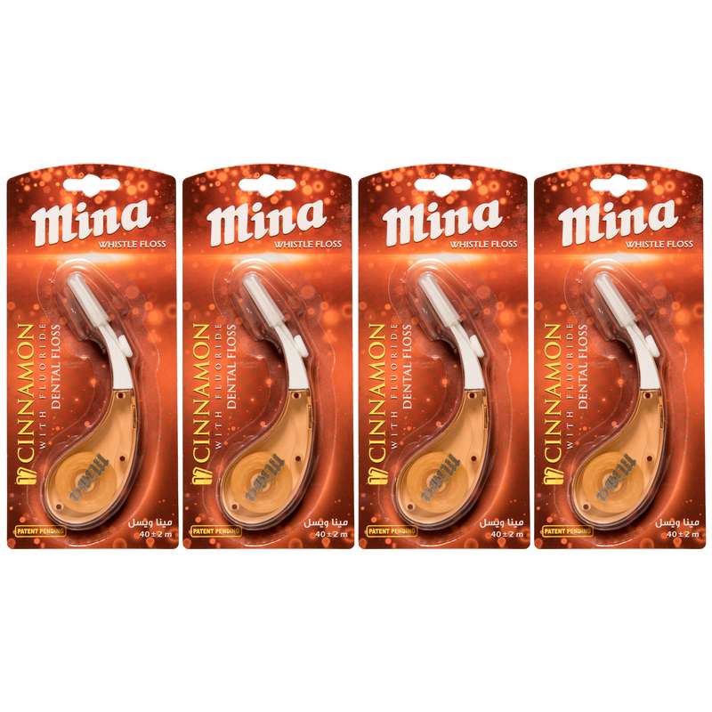 نخ دندان مینا مدل ویسل دارچینی بسته 4 عددی نخ دندان مینا مدل ویسل دارچینی بسته 4 عددی