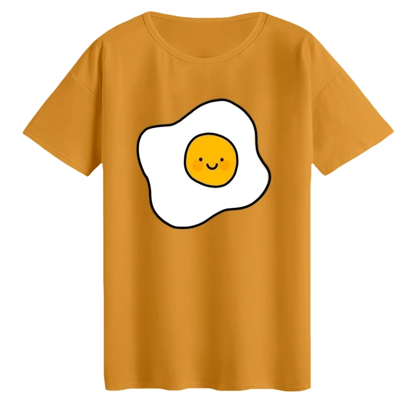 تی‌شرت لانگ آستین کوتاه زنانه مدل نیمرو بامزه