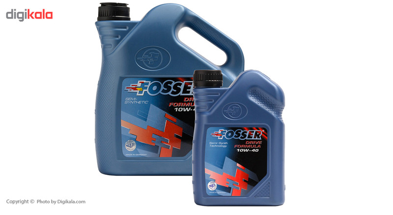 روغن موتور خودرو فوسر مدل Drive Formula 10W-40 حجم 4 لیتر به همراه روغن موتور حجم 1 لیتر