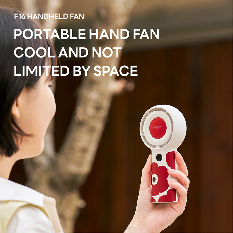 پنکه شارژی ای آی سو لاو مدل F16 Red Flower