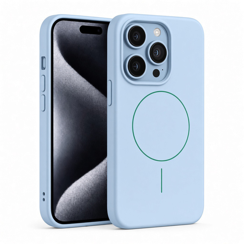 کاور طرح سیلیکونی پاک کنی مگ سیف دار مناسب برای گوشی موبایل اپل IPHONE 15 PROMAX