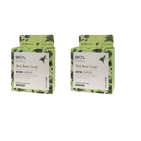  صابون شستشو بیول مدل TEA TREE وزن 100 گرم بسته 2 عددی