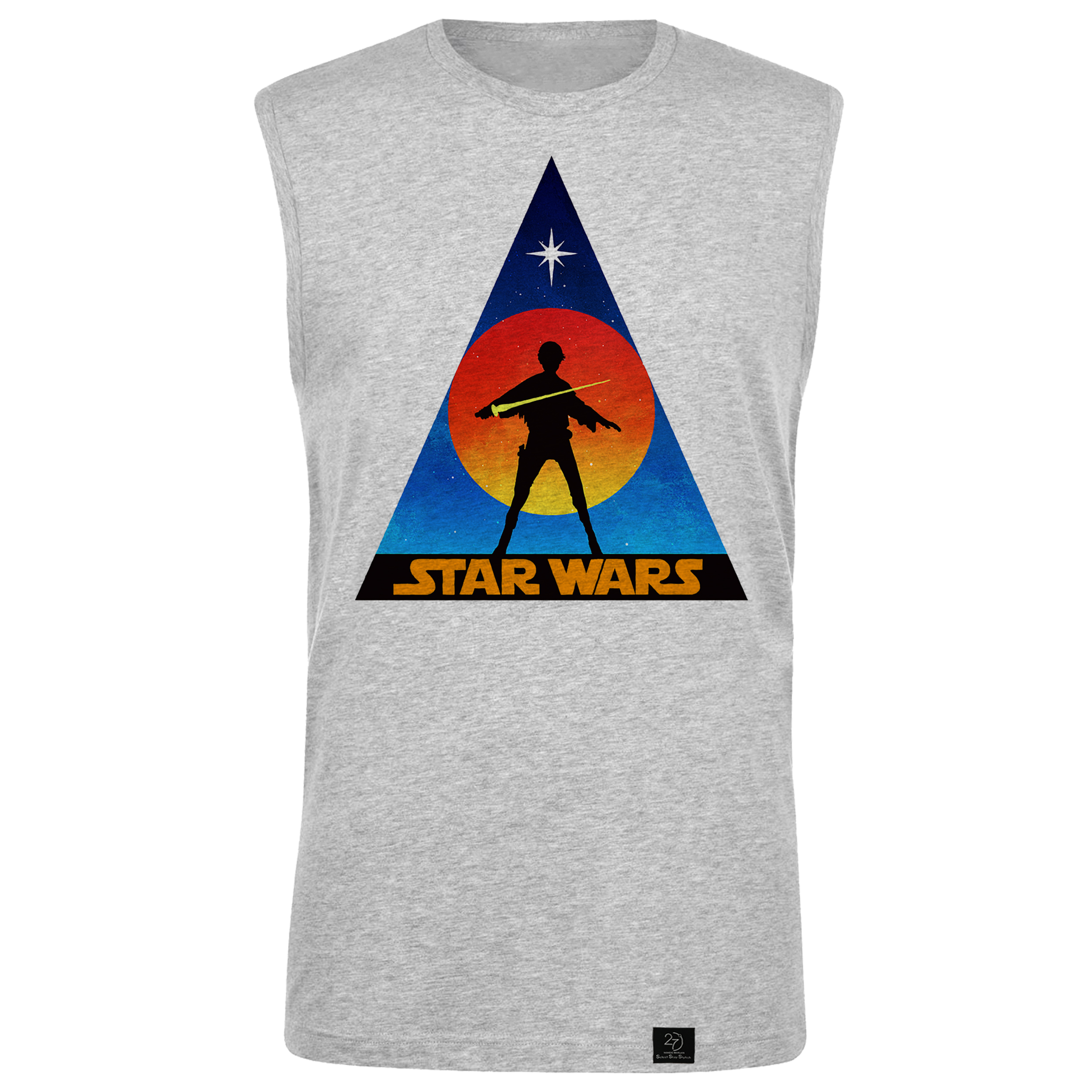 تاپ مردانه 27 مدل Star Wars کد B27 رنگ طوسی