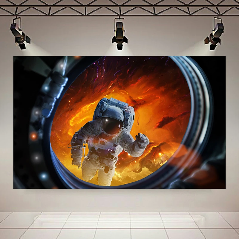 پوستر پارچه ای طرح فضانورد مدل دریچه کد AR31221