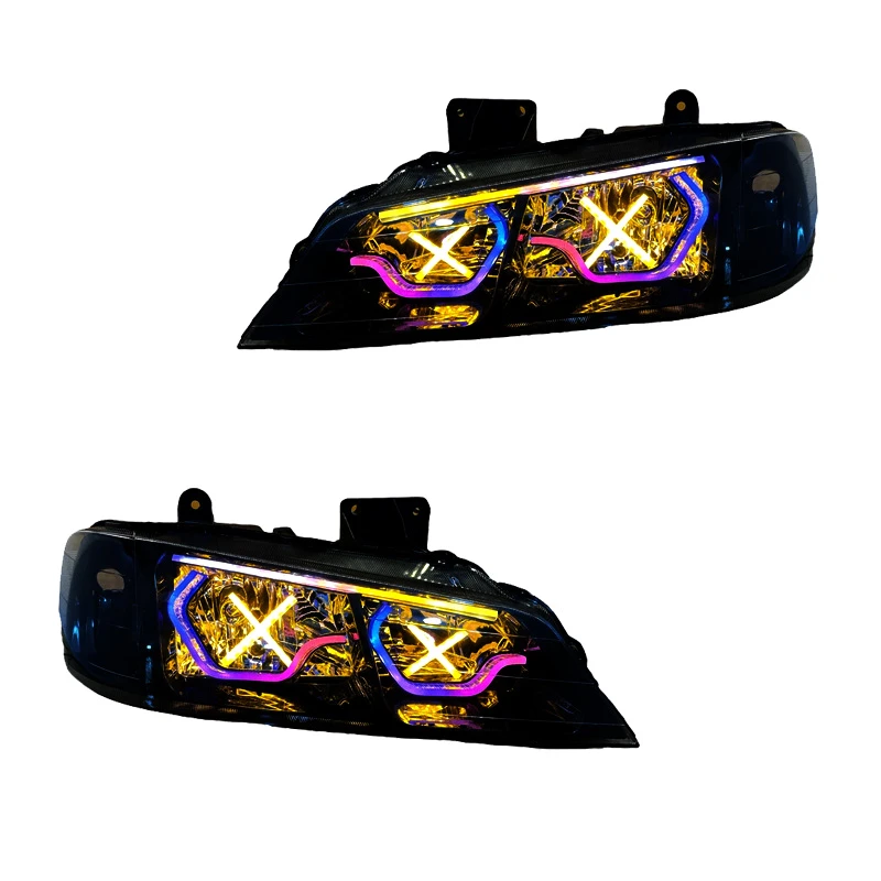 چراغ جلو خودرو گروه پژوهش صنعت مدرن مدل 3D-Hexa-X فولکالر دو حالته مناسب برای پژو پارس بسته دو عددی