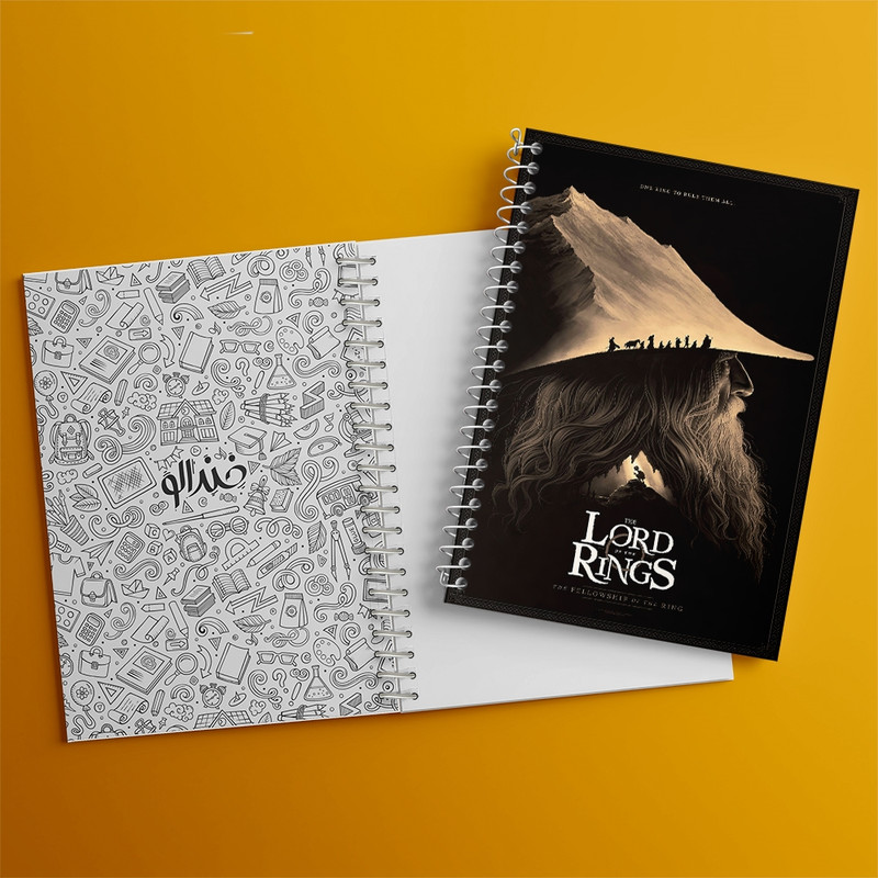 دفتر مشق 100 برگ خندالو طرح ارباب حلقه ها کد F258